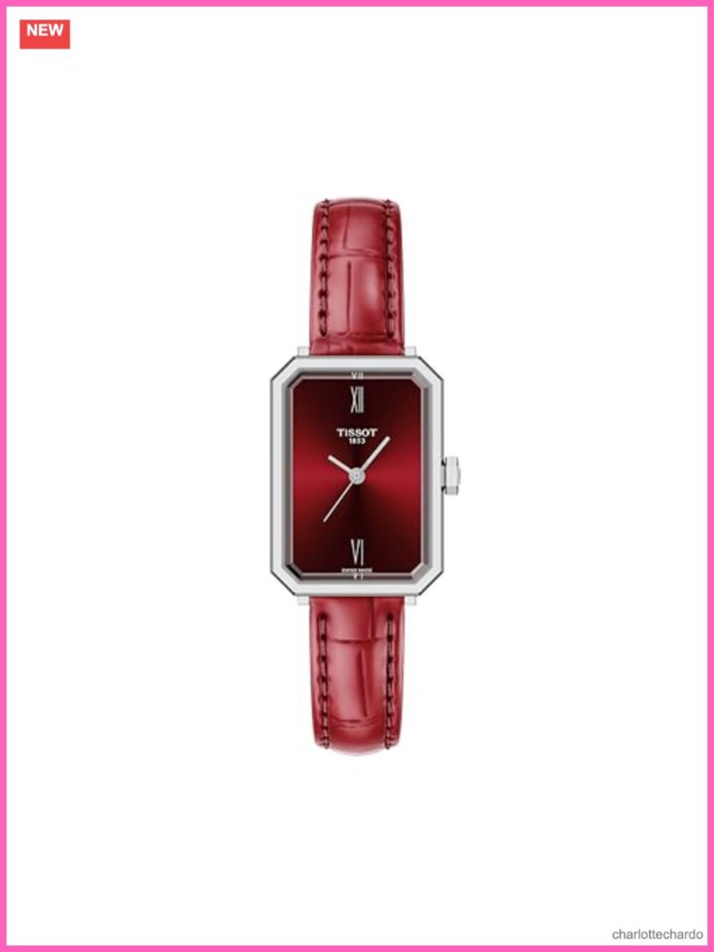 Tissot SRV Swiss Quartz Leather Strap Water Resistant Women's Watch Rectangular